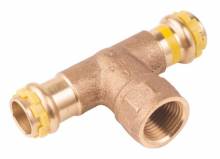 Produktbild: Press-Fitting Rotguss T-Stück 15x1/2" IG Gas Sonderpreis