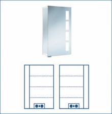 Produktbild: HSK ASP 500 Alu-Spiegelschrank 45 x 75 x 17 cm Alu silber-matt Türanschlag rechts