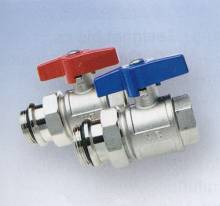 Produktbild: Verteiler Anbau-Set 1" IG x 1" AG