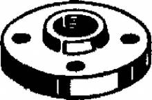 Produktbild: Gewindeansatzflansch DIN 2566 schwarz PN 10/16, DN 20 (R 3/4)