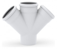 Produktbild: RAUPIANO PLUS Doppelabzweig DN 110/110/110, 45°