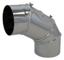 Produktbild: BERTRAMS Edelstahl Rauchrohr-Bogen DN 180, verstellbar 0-90°, mit Tür