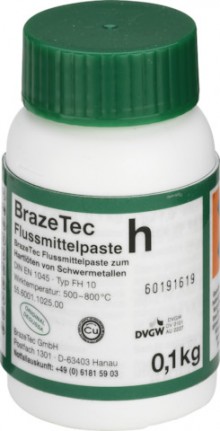 Produktbild: BRAZE-TEC FLUSSMITTEL h 0,1kg Hartlotflussmittel