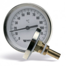 Produktbild: Bimetall-Zeigerthermometer 0-120°  1/2" 50mm Ø 63 mm selbstdichtend