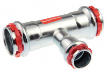 Produktbild: SudoPress C-Stahl T-St&uuml;ck VCC 130R d 35 x 15 x 35 mit EPDM O-Ring  (V-Kontur)