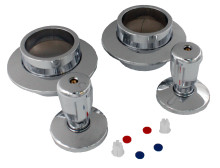 Produktbild: Chromgarnitur f&uuml;r Miniblock Duo KOAX 2"