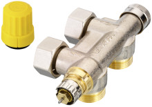 Produktbild: DANFOSS Anschlussarmatur VHS-UN Heizkörper R 1/2, Eck, vernickelt