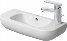 Produktbild: DURAVIT D-CODE Handwaschbecken 500 x 220 mm, 1 HL links, mit ÜL, weiß
