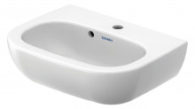 Produktbild: Duravit D-CODE Handwaschbecken 450 x 340 mm, 1 HL, mit ÜL, weiß