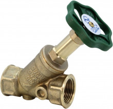 Produktbild: Freistrom-Schrägsitzventil. ohne Entl. DN25, Rp 1", nichtsteigend, Pressmessing