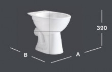Produktbild: GEBERIT ALLIA PARIS Stand-Tiefspül-WC Abgang waagerecht, 6 Liter, weiß