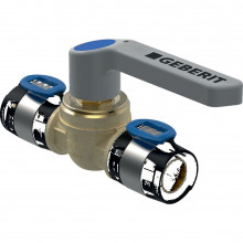 Produktbild: GEBERIT 619850001  FlowFit Kugelhahn 16 mm, mit Betätigungshebel, SiBr