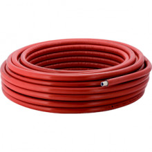 Produktbild: GEBERIT 619170002 FlowFit Systemrohr ML,Therm, Dämm. 10 mm 16 mm, Däm.rund, rot, Rolle 50 m