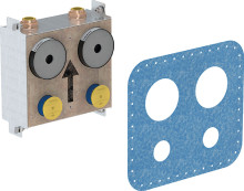 Produktbild: GEBERIT GIS Montageplatte mit 2 WZ-Stecken und Absperrventil