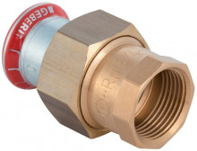 Produktbild: GEBERIT MAPRESS C-Stahl Übergangsverschraubung 18 mm x 1/2", vz m IG flachdichtend 25302