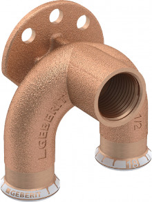 Produktbild: Geberit MAPRESS 63462 Kupfer Doppelanschlusswinkel 90&deg; 15 mm x 1/2 x 15 mm L&auml;nge 5,2 cm aus Rotguss