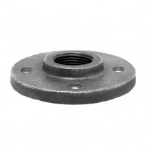 Produktbild: Gewindeflansche  Termperguss schwarz 3/4" gebohrt 4 Loch  321b