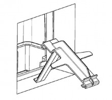 Produktbild: Glockenniederhalter / NMT Siamp Ersatzteil für Wandeinbauspülkasten Betätigung von vorn 