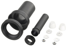 Produktbild: HAAS Anschlussgarnitur für Wand-WC Ø 90 mm, 180 mm, Kunststoff schwarz