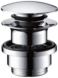 Produktbild: HANSGROHE Ablaufgarnitur Push Open 1 1/4" Bedienung &uuml;ber Druckstopfen chrom