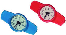 Produktbild: HEIMEIER Thermometer 0-120 Grad blau, f. Globo H/P/P-S, bis 11/4" 