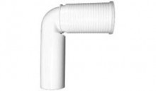 Produktbild: HL WC-Anschlussbogen DN 100 weiß m. Rohrschelle u.Wandabstandhalter,HL224