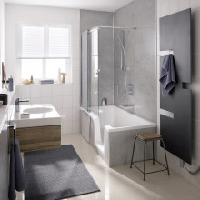 Produktbild: HSK Dusch-Badewanne Dobla 160x75cm Einstieg rechts weiss 540160 