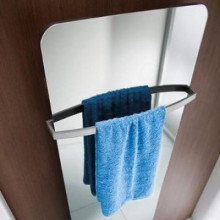 Produktbild: HSK Handtuchhalter einzeln, gebogen, passend zu Atelier Pur und Softcube Designheizkörpe weiss