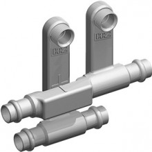 Produktbild: HZ-Heizkörperanschluss HKU Presssystem zweiteilig R 15 VK Kontur V Nr. 1445L - Rohre 15 mm (links)