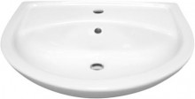 Produktbild: Waschtisch-Handwaschbecken 450 x 330 mm, 1 HL, mit ÜL, weiß 