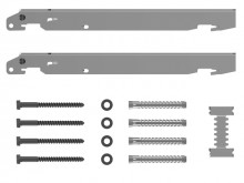 Produktbild: KERMI Schnellmontagekonsolen-Set Typ 11-33 Wandabstand 30mm BH 750mm weiß 