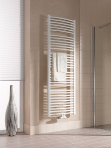 Produktbild: Kermi Basic-50 R Badheizkörper, BH:1770 mm 599 x 60 mm, weiss, gebogene Form