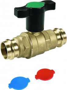 Produktbild: Giacomini Kugelhahn mit beidseitigem Pressanschluss 22 mm