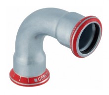 Produktbild: GEBERIT MAPRESS C-Stahl Bogen 90° 18 mm IG/IG , verzinkt 20103