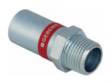 Produktbild: GEBERIT MAPRESS C-Stahl Übergang mit AG 35 mm x 1 1/4" AG,mit Einschubende,verz. 