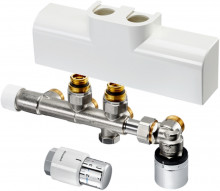 Produktbild: OVENTROP Anschluss-Set f&uuml;r Badheizk&ouml;rper Multiblock T-RTL / SH, wei&szlig;