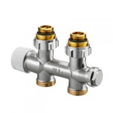 Produktbild: OVENTROP "Multiblock T"  Ventil Anschlussarm. f Badheizk. Mess vernickelt 1/2" AG, Durchgangsform 