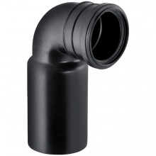 Produktbild: Geberit PE-Abfluss Wand-WC-Anschlussbogen 90° 90/90 mm, zum vertikalen Einbau