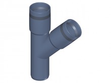 Produktbild: Poloplast 102200 POLO-KAL XS Abzweig PKXEA 45&deg; DN 32 / 32 