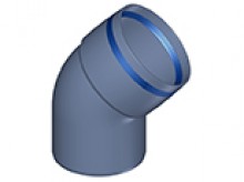 Produktbild: Poloplast 102142 POLO-KAL XS Bogen PKXB 45&deg; DN 110 