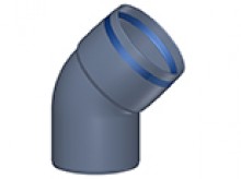 Produktbild: Poloplast 102172 POLO-KAL XS Bogen PKXB 45&deg; DN 90 