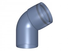Produktbild: Poloplast 102173 POLO-KAL XS Bogen PKXB 67,5&deg; DN 90 