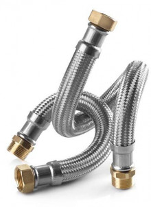 Produktbild: Panzerschl&auml;uche f&uuml;r Sanit&auml;r und Heizung 3/4" AG  3/4" IG  300 mm