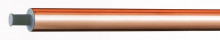Produktbild: RAL-Kupferrohr blank DIN EN 1057  halbhart, 15 x 1,0 mm, (in 5-m Stange) Stückpreis 