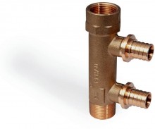 Produktbild: REHAU RAUTITAN Schiebeh&uuml;senverteiler RX+ 20 mm x 3/4" AG/IG, 2-fach, RG bleifrei 