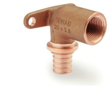 Produktbild: REHAU RAUTITAN Wandwinkel lang RX+, IG 16 mm x 1/2" IG, Rotguss bleifrei 