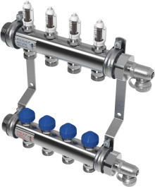 Produktbild: ROTH Industrieverteiler 1 1/4" mit DFA HK 2, L&auml;nge 203 mm, absperrbar