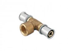 Produktbild: ROTH MS-T-Stück mit Innengewinde 25 x 1/2" x 25 mm, inkl. 2 Presshülsen