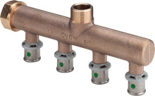 Produktbild: SANFIX P Verteiler, 2126.05 4-fach, aus Rotguss