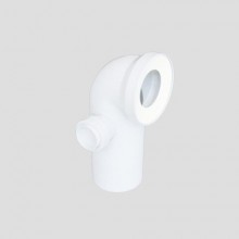 Produktbild: SANIT WC-Anschlussbogen 90Gr Stutzen links weiß  
